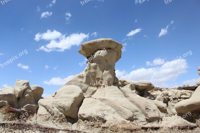 Bistai Badlands Landscape Dry New Mexico Free Photos