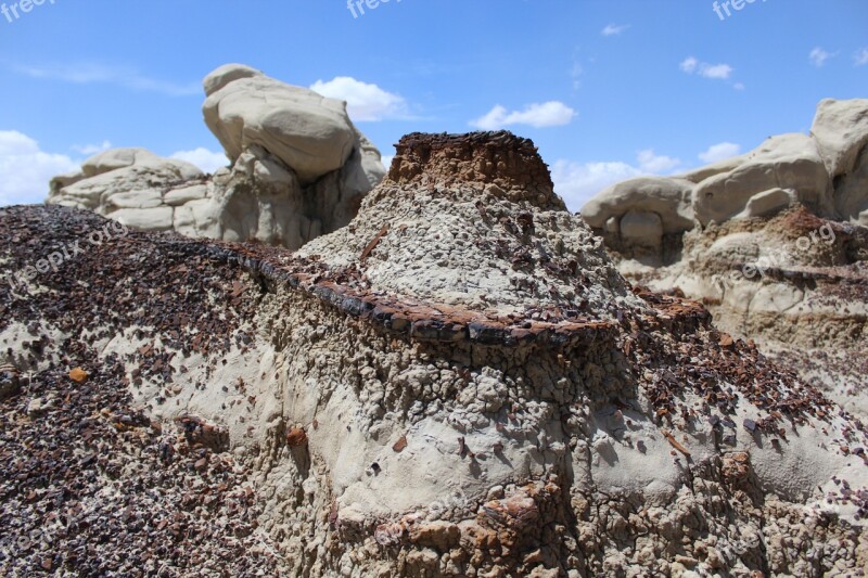 Bistai Badlands Landscape Dry New Mexico Free Photos