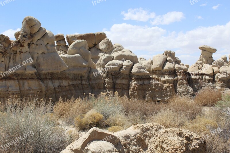 Bistai Badlands Landscape Dry New Mexico Free Photos