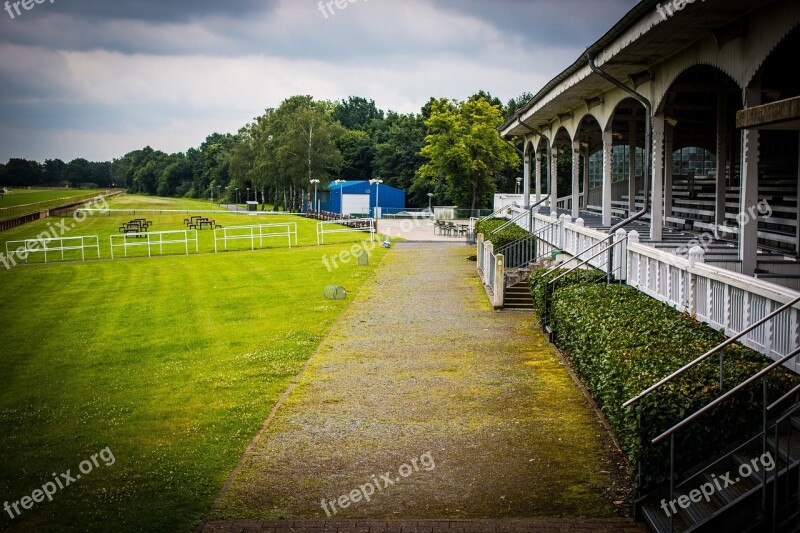 Racecourse Grandstand Horse Racing Auditorium Empty