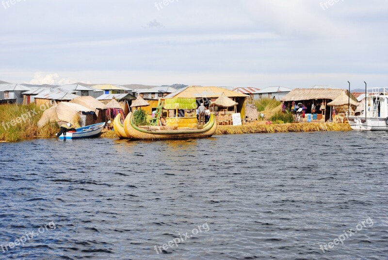 Lake Titicaca South America Titicaca Travel Free Photos