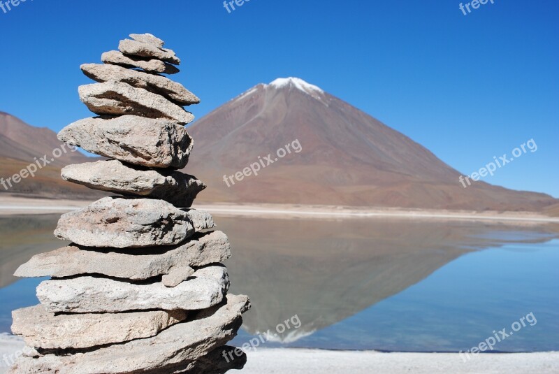 Green Lagoon Bolivia Altiplano Andes Travel