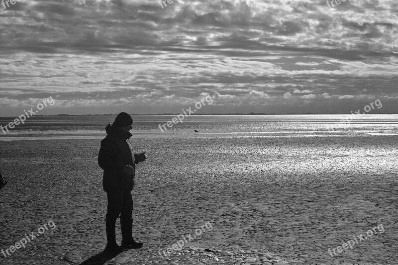 North Sea Watts Black And White Free Photos