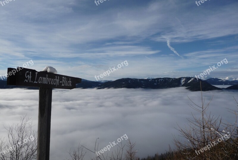 Sky Clouds Blue Covered Sky Fog