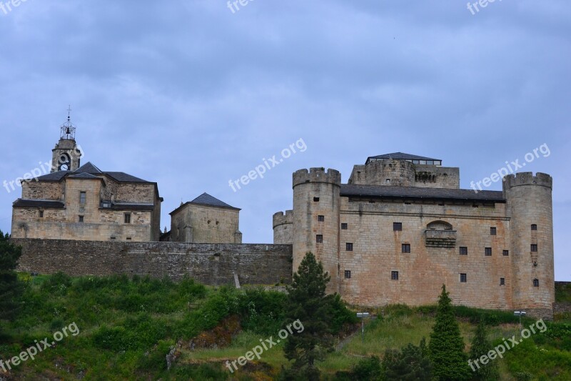 Castle Middle Ages Tower Spain Battlements