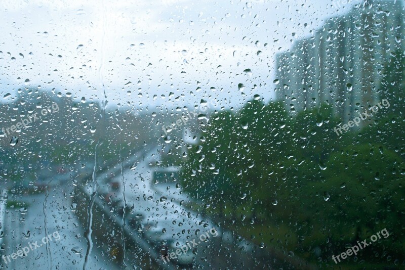 Rain Window Drop Glass Weather