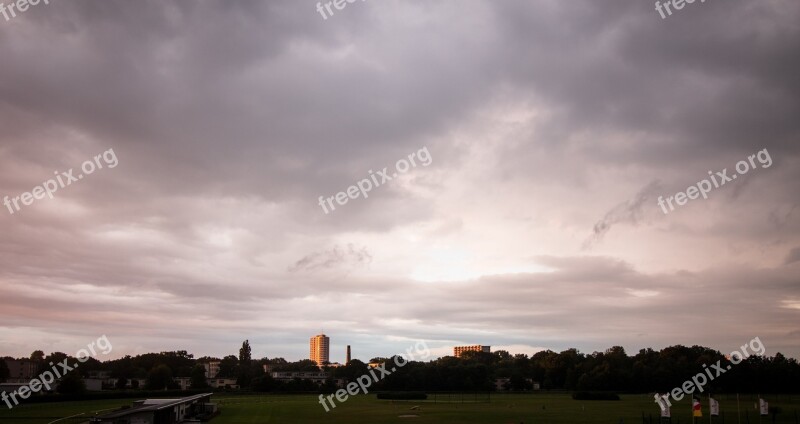 Sky City Clouds View Dramatic