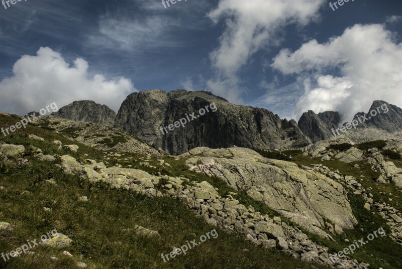 Slovakia Tatry Landscape Top View Mountains