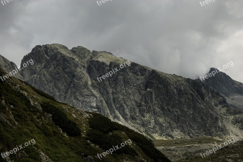 Slovakia Tatry Landscape Top View Mountains