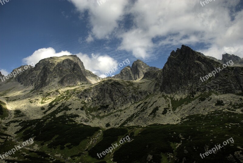 Slovakia Tatry Landscape Top View Mountains