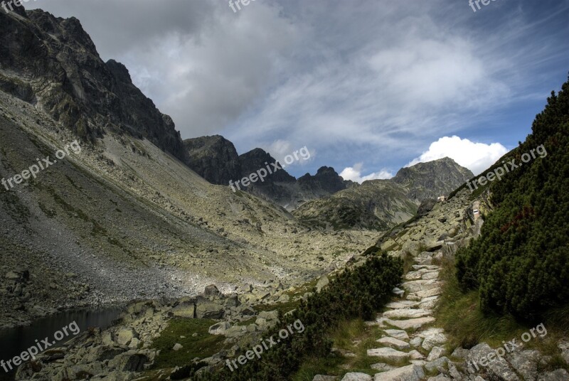 Slovakia Tatry Landscape Top View Mountains