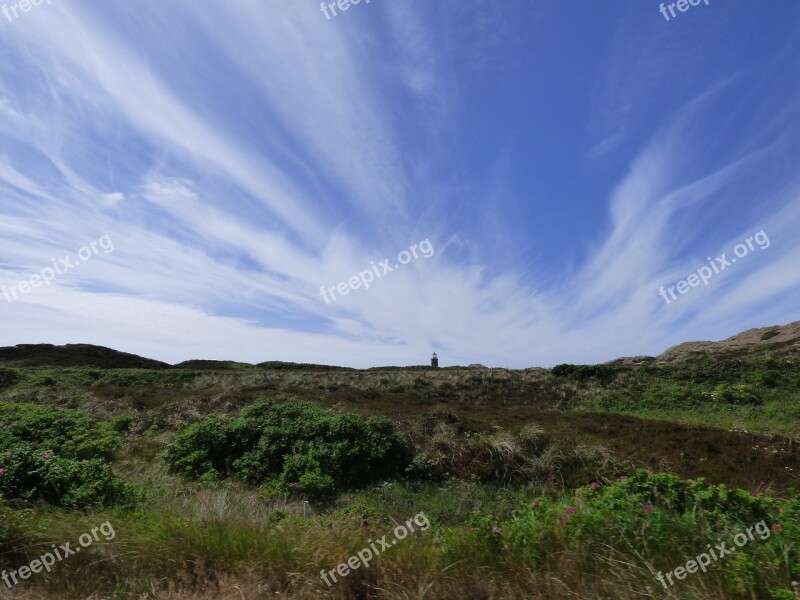 Lighthouse Sylt Sky Clouds Coast