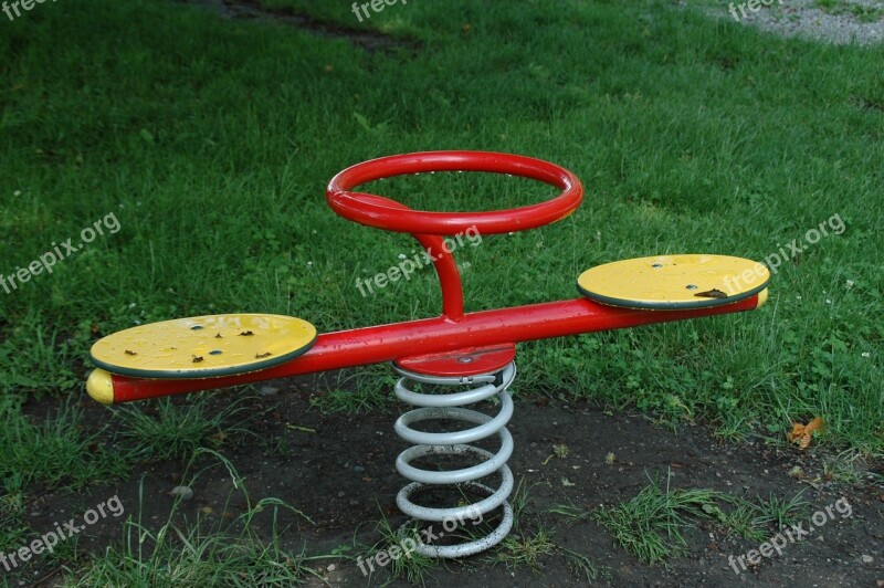 See Saw Game Device Children Feather Playground