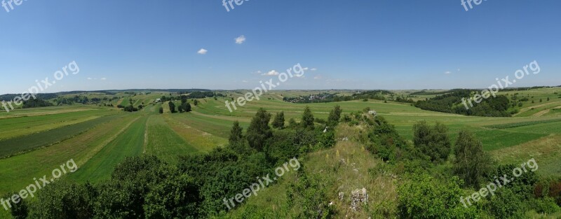 Racławice Poland Landscape The Cultivation Of Poland Village