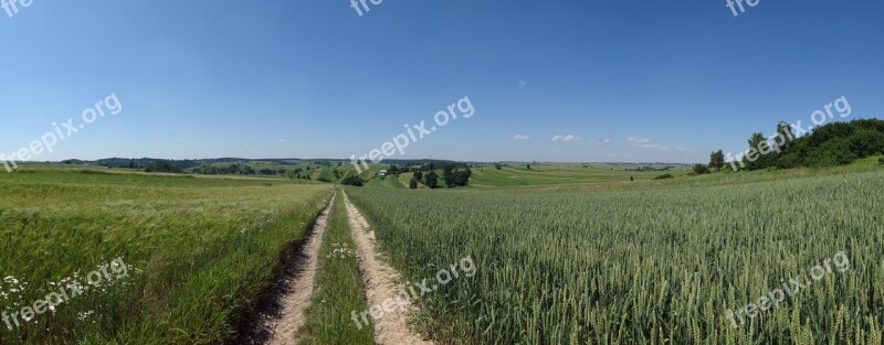 Racławice Poland Landscape The Cultivation Of Poland Village