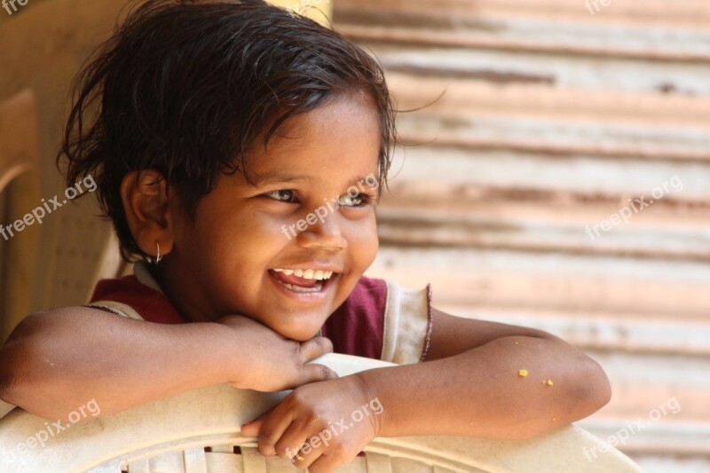 Portrait Baby Girl Cute Smile