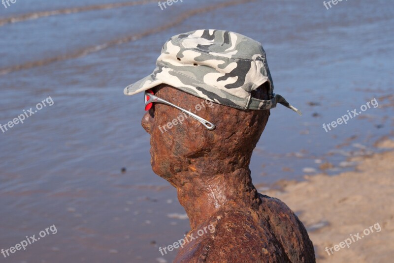 Antony Gormley Crosby Beach Southport Statue Metal Statue