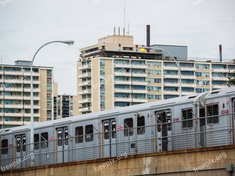 Urban Subway Skyline Toronto Landscape