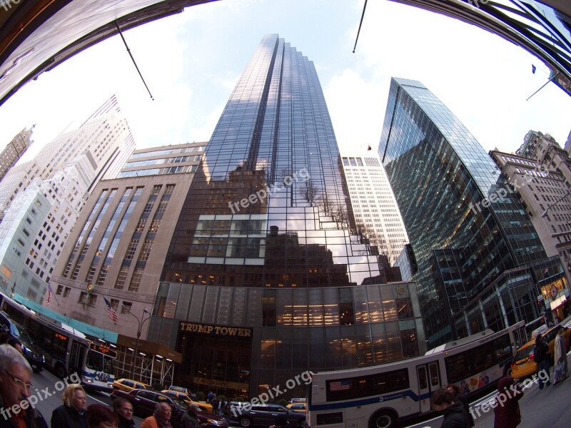 Fish Eye Wide City Distortion Angle