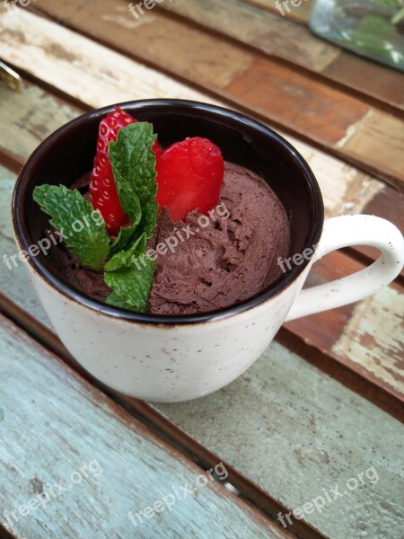 Dark Chocolate Mousse Dessert Free Photos