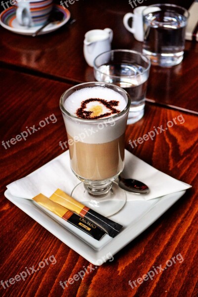 Coffee Latte Latte Machiatto Foam Sugar