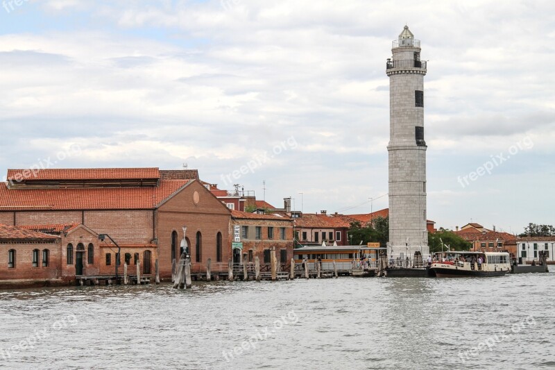 Lighthouse Waterbus Vaporetto Murano Venice