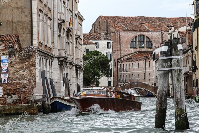 Water Taxi Venice Boat Transport Channel