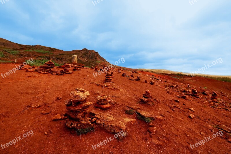 Moon Mars Iceland Landscape Crater