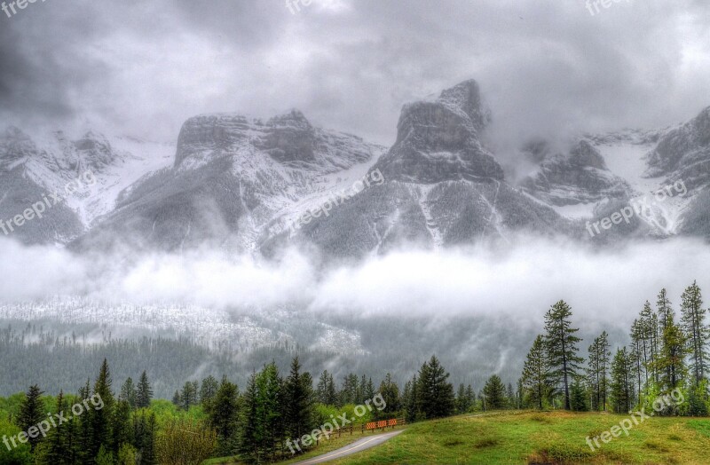 Mountains Clouds Landscape Nature Cloudy Sky