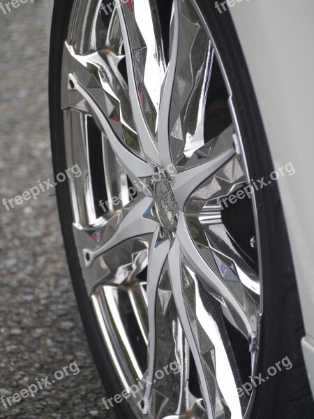 Car Wheel Radial Metal Silver