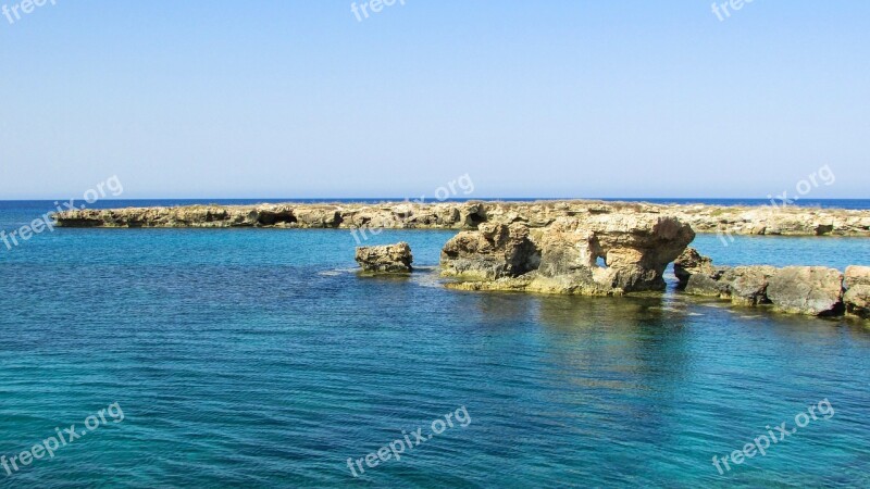 Cyprus Protaras Rock Formations Coast Rocky Coast