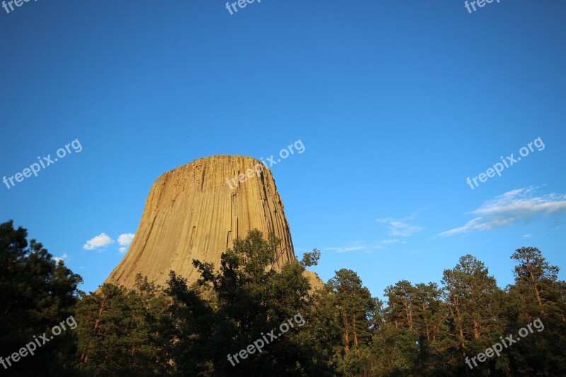 Devil Tower Bear Lodge Indians Nature Rock