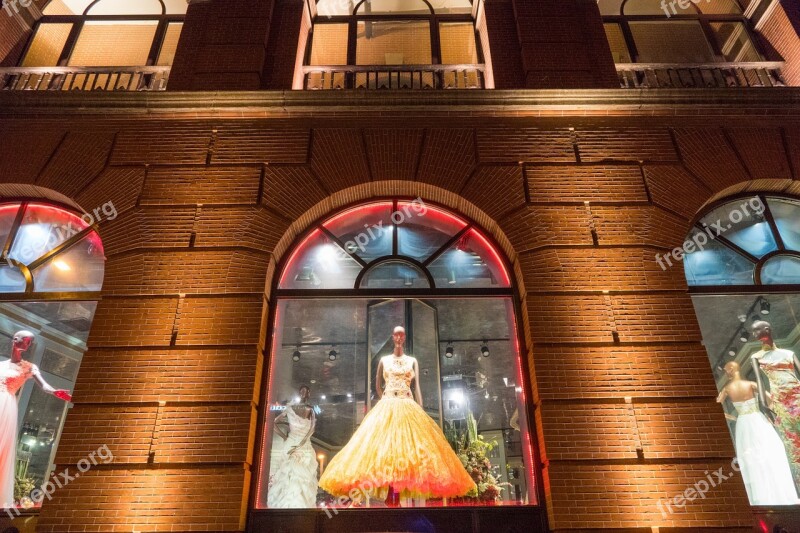 City Display Window Evening Shop Window Shop