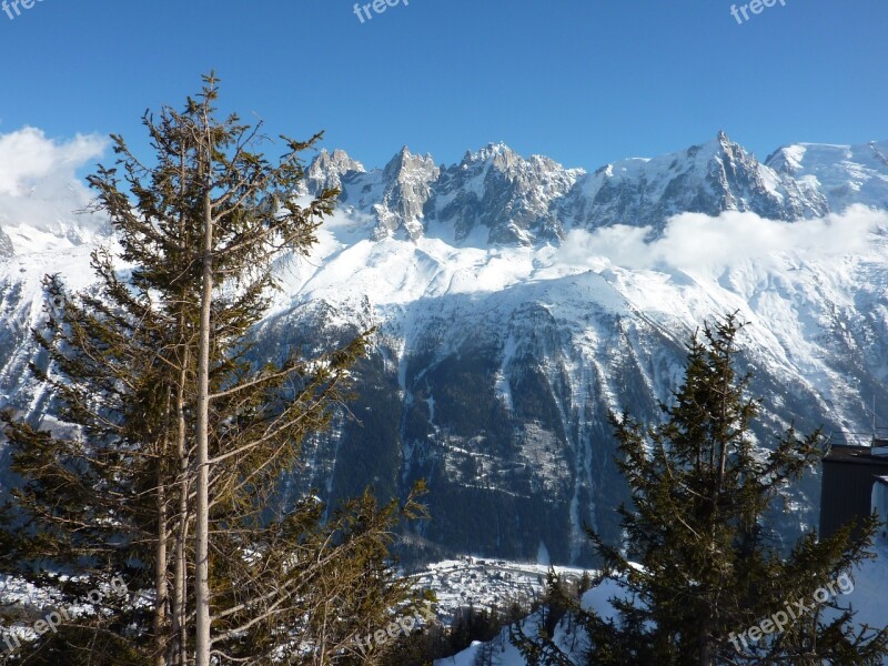 Mountain Alps Snow Summit Panoramic