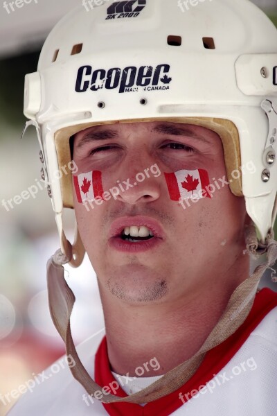 Canada Day Canadian Helmet Face Paint Celebration