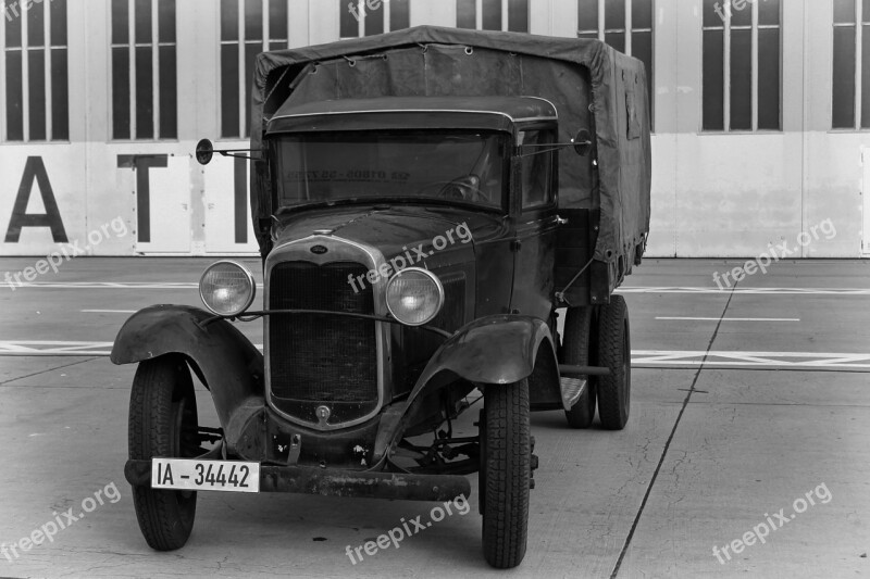 Truck Historically German Empire Black And White Free Photos