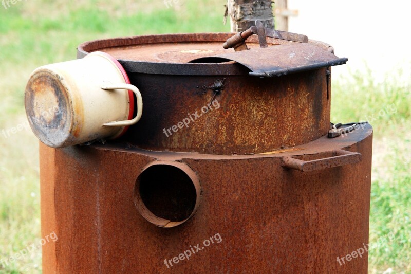 Metal Rust Cauldron Iron Old