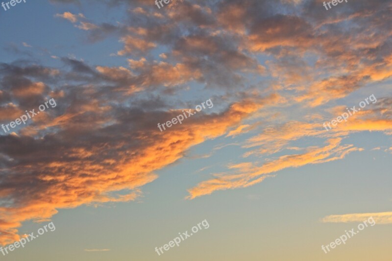 Sunrise Sky Morgenstimmung Clouds Nature