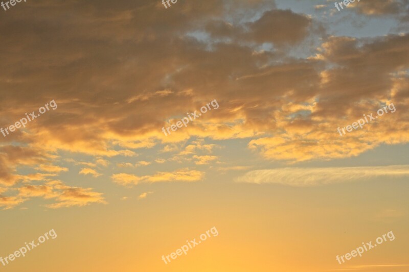 Sunrise Sky Morgenstimmung Clouds Nature