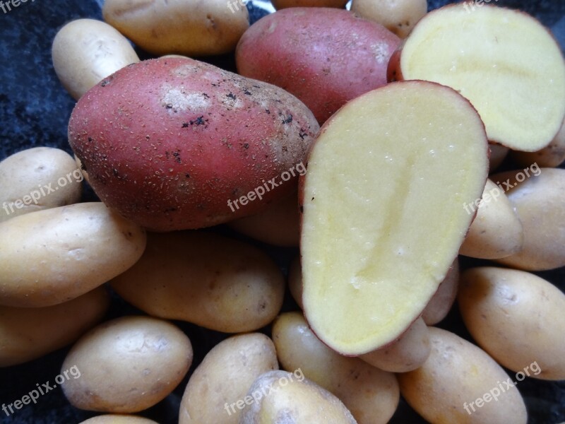 Potatoes Food Carbohydrates Vegetables Raw Potatoes