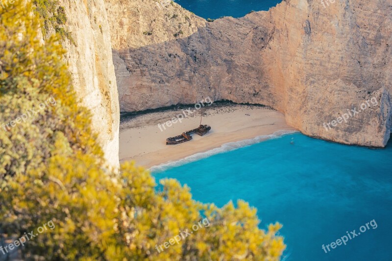 Zakynthos Greece Greek Island Navagio Bay Navagio