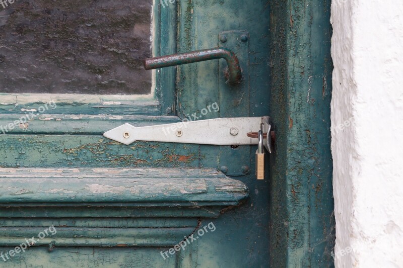 Bolt Closure Door Wood Green