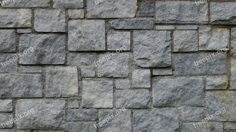 Stone Wall Wall Rectangular Stones Irregular