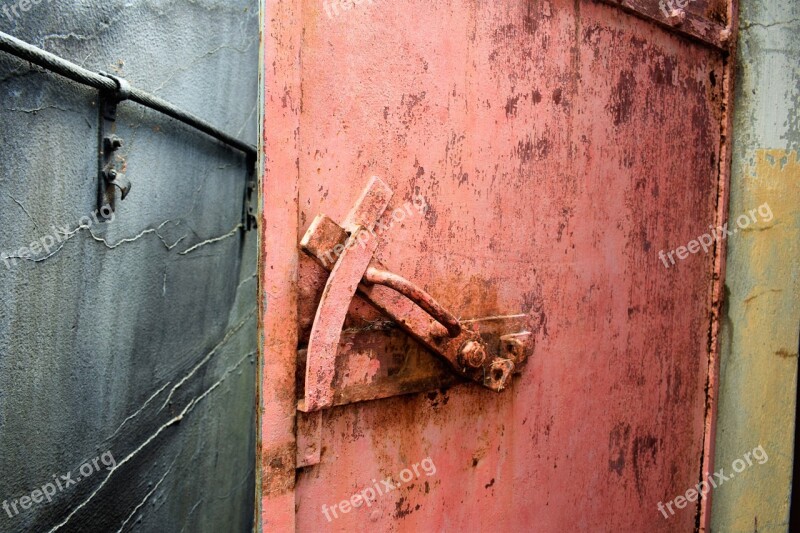 Rusty Old Door Scrap Abandoned