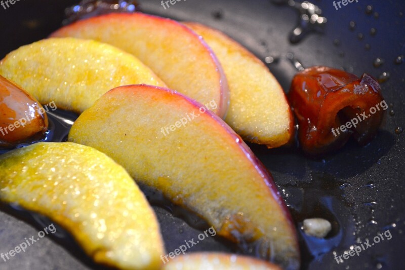 Peach Cook Fry Barbecue Fruit