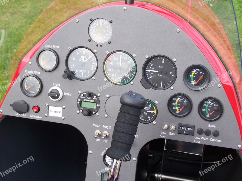 Gyrocopter Contracting Wrenches Cockpit Flight Instruments Mtosport