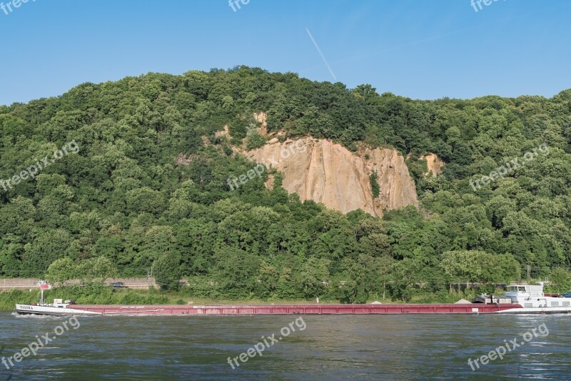 Rhine Koblenz River Ships Nature