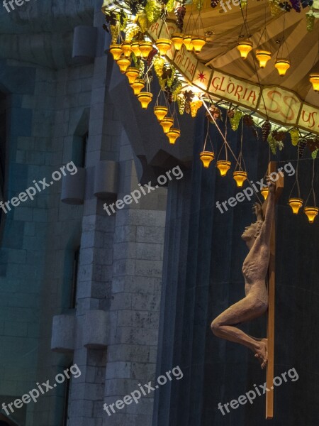 Cathedral Sagrada Família Barcelona Catalonia Windows