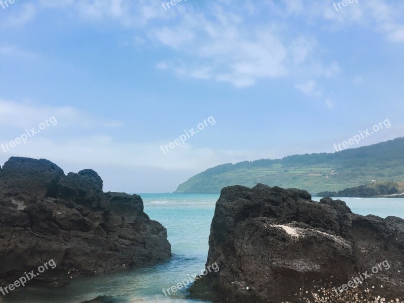 Beach Jeju Sea Jeju Island Island Republic Of Korea