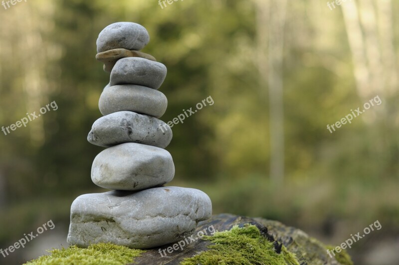 Stones Stone Tower Cairn Balance Stacked